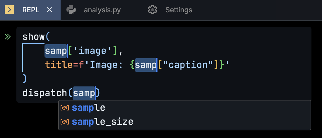 REPL editor