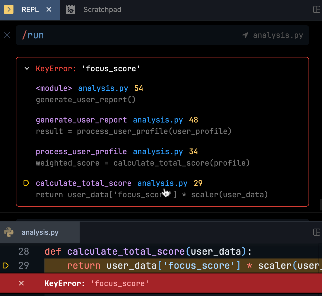Interactive Exceptions