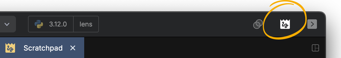 Scratchpad Toolbar Button
